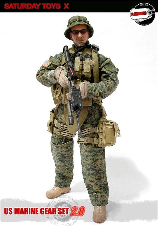 1:6 Playhouse Saturday Toys USMC Male Head Sculpt USED READ for 12" Figures