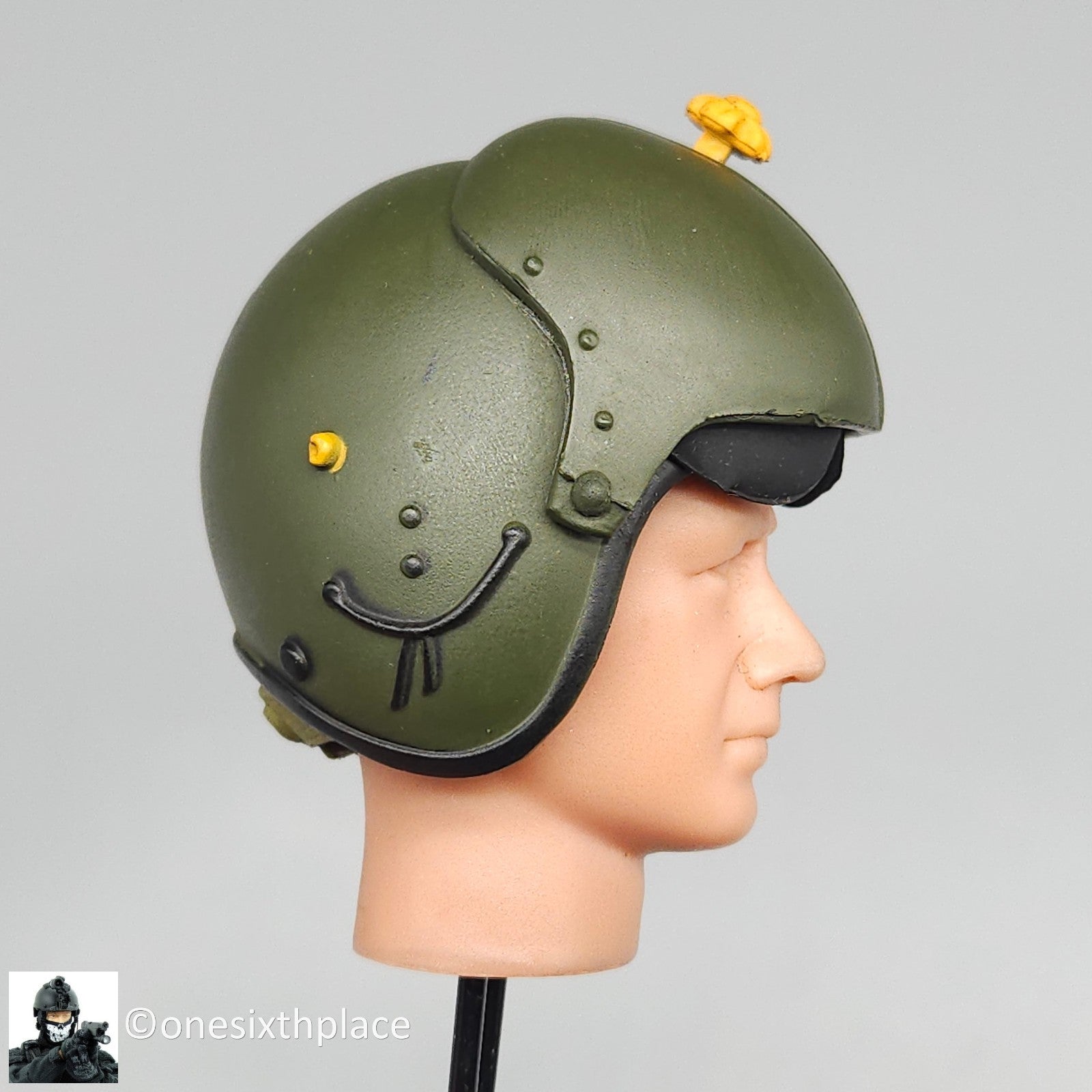 1:6 Ultimate Soldier US Vietnam Air Cavalry Helicopter Pilot Helmet 12" Figures