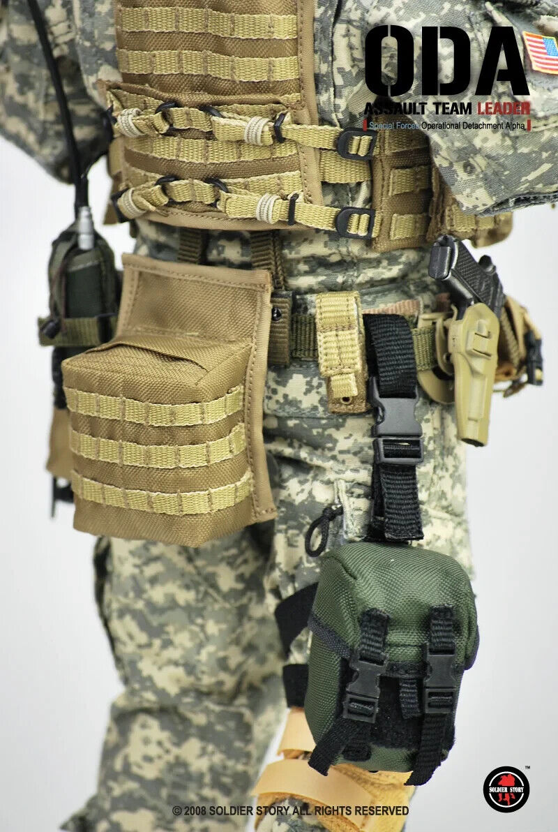 1:6 Soldier Story SF ODA Assault Team Leader Tan Dump Pouch for 12" Figures