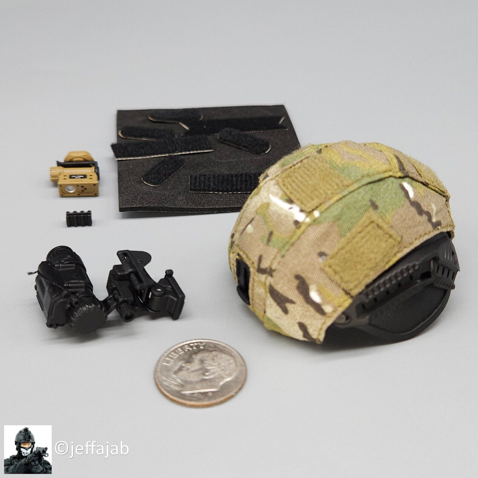 1:6 Easy & Simple Russian FSB Spetsnaz ALPHA Multicam Helmet w/ NVG 12" Figure