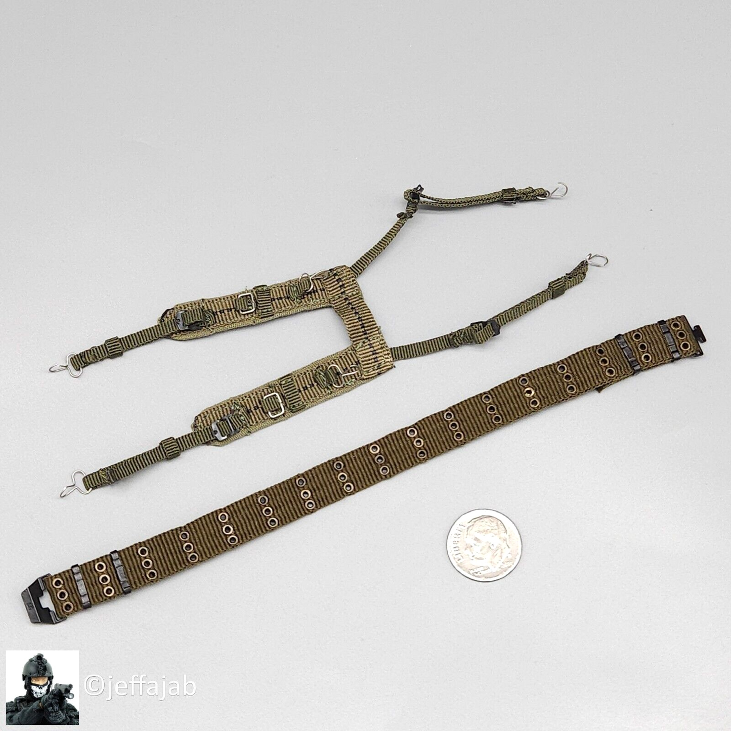 1:6 scale QO Toys Vietnam 101st Airborne Hamburger Hill M67 Belt w/ Suspenders