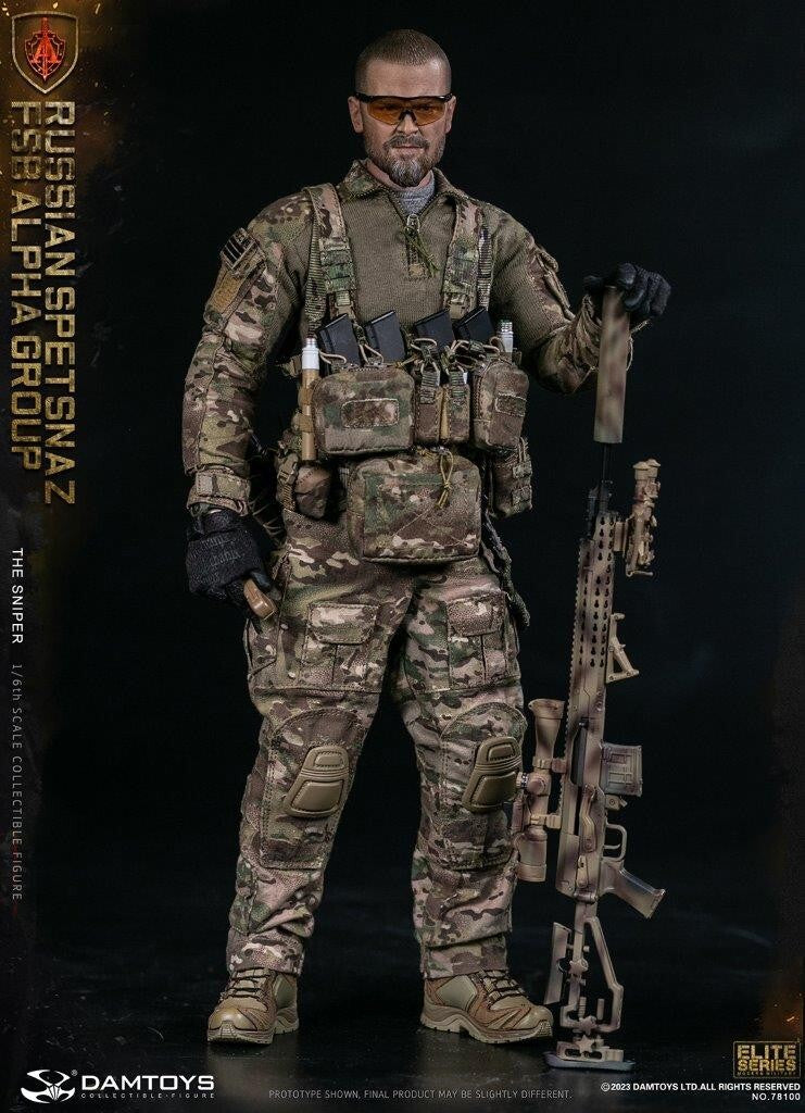 1:6 scale DamToys Russian Spetsnaz FSB ALPHA Group Sniper 12" Figure 78100