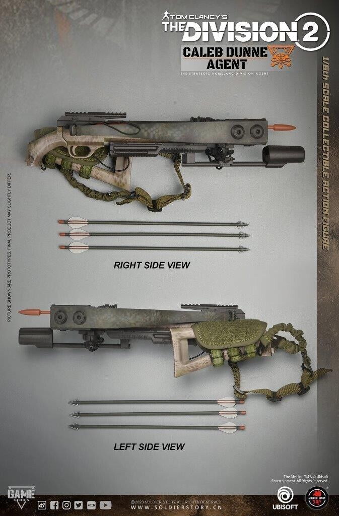 1:6 Soldier Story The Division 2 Agent Caleb Dunne Crossbow & Arrows Set