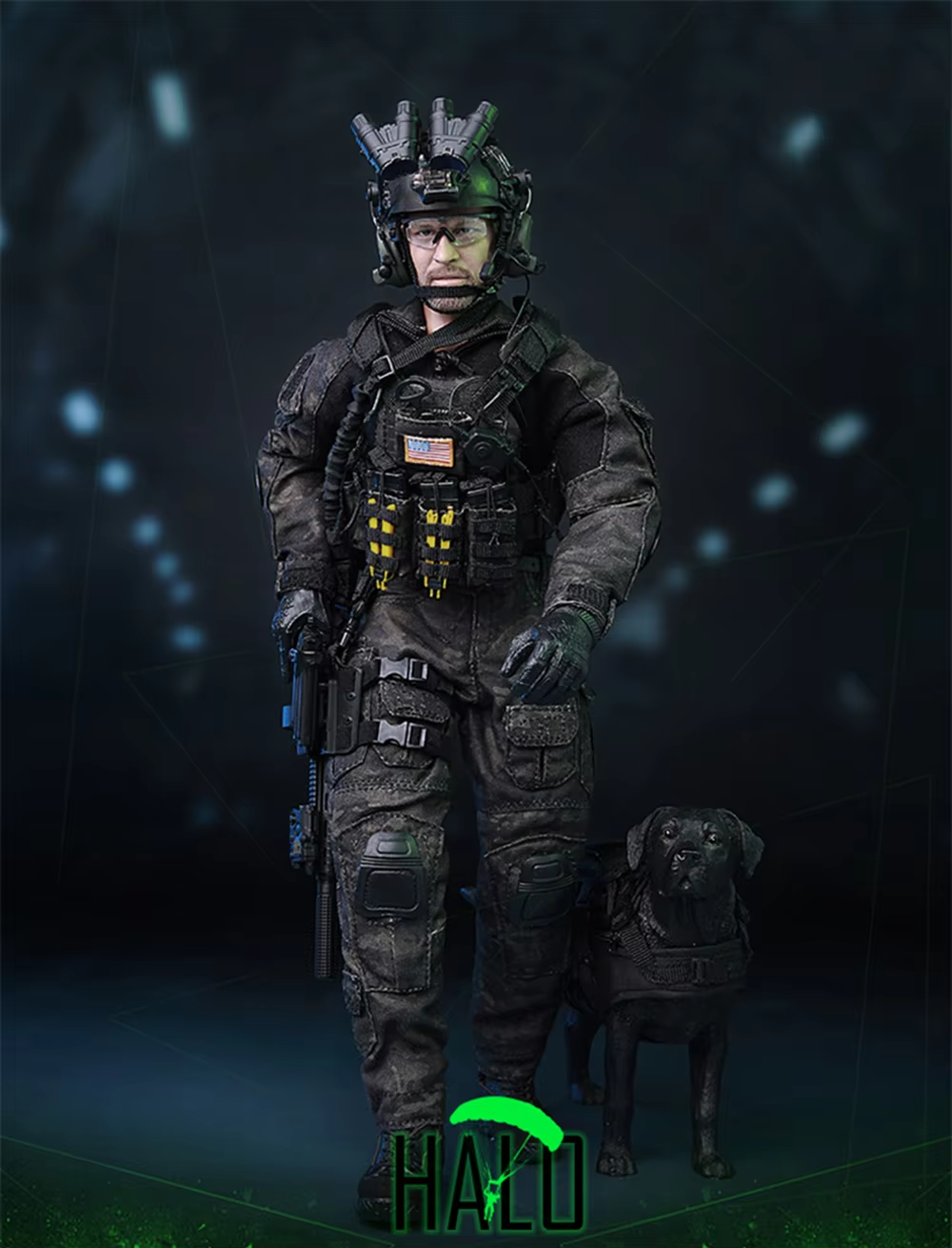 1:6 Mini Times Navy SEAL Special Force HALO Black Boots (Peg Type)