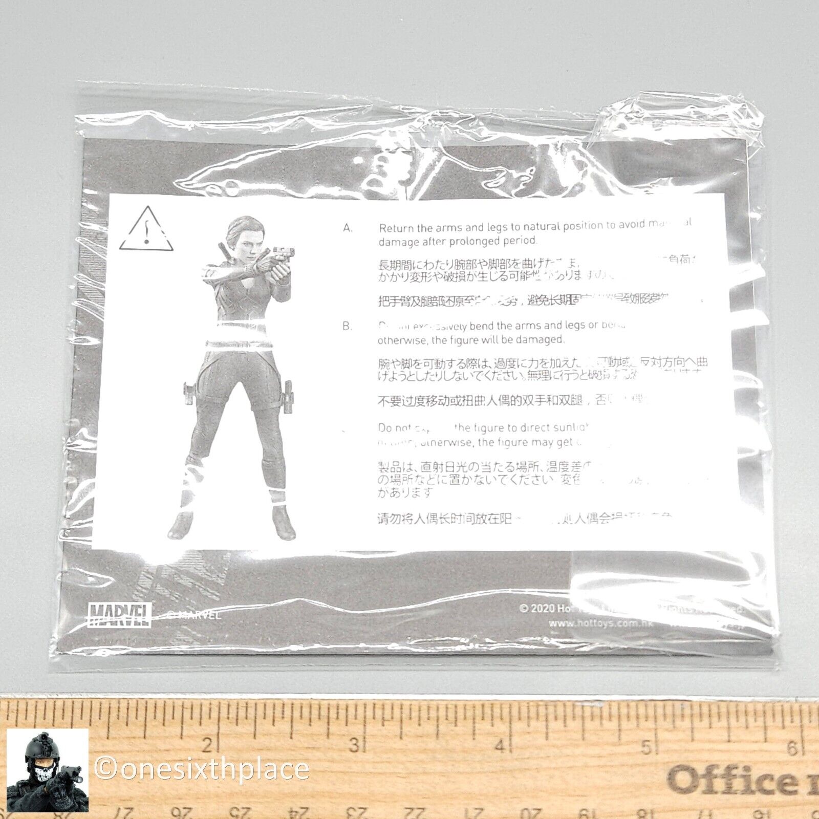 1:6 scale Hot Toys Avengers Endgame Black Widow Instruction Sheet for 12" Figure