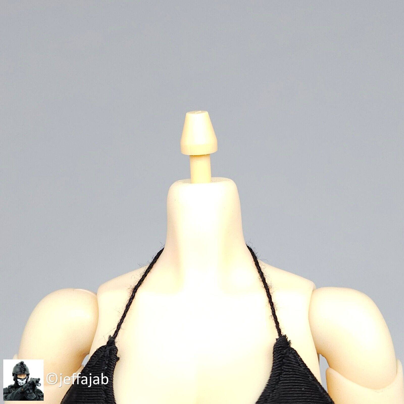 1:6 Triad Toys Otaku 1.0 Pale Female Anime Black Hair Head Sculpt for 12" Figure