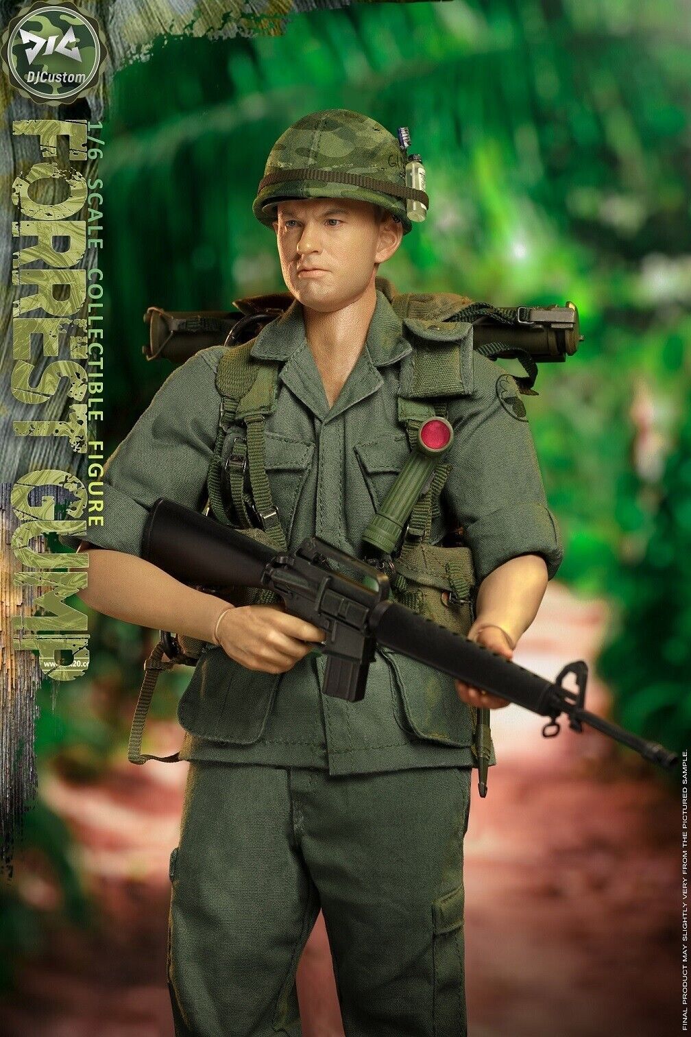 1:6 scale DJ Custom Forrest Gump in Vietnam Display Stand for 12" Figures
