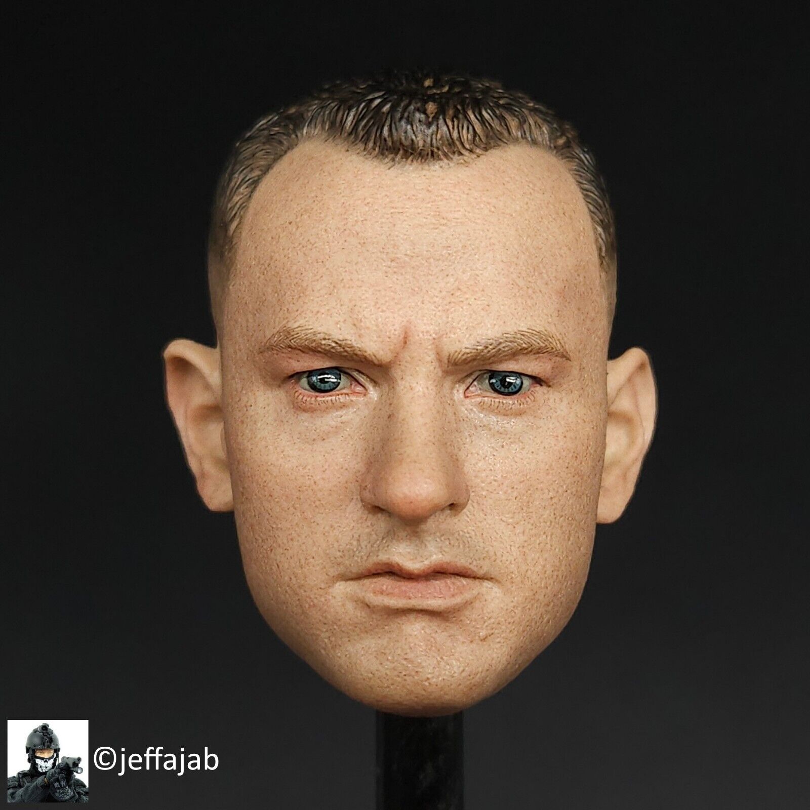 1:6 scale DJ Custom Forrest Gump in Vietnam Male Head Sculpt for 12" Figures