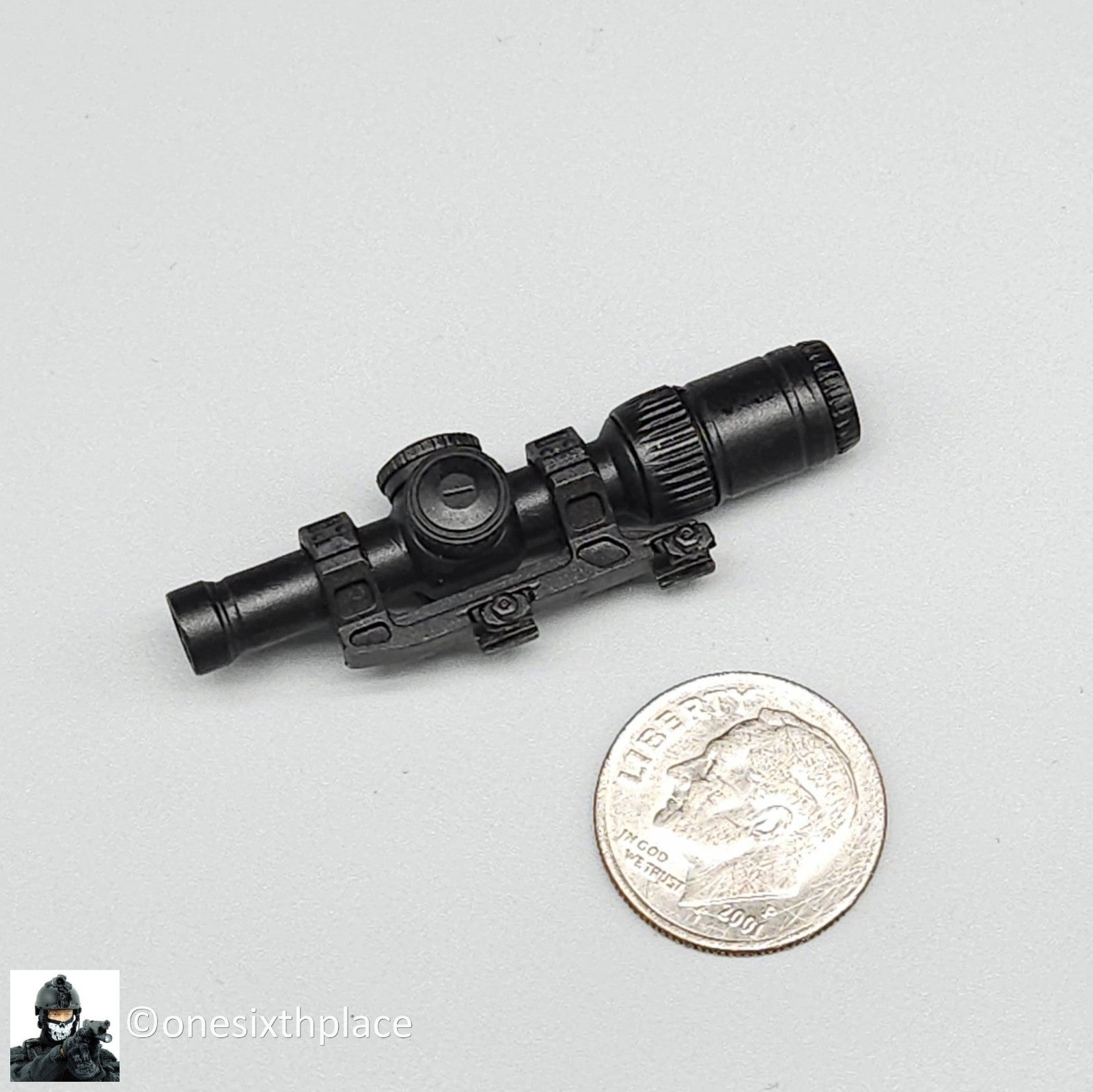 1:6 scale Easy & Simple Black Razor HD2 1x6 Rifle Scope for 12" Figures