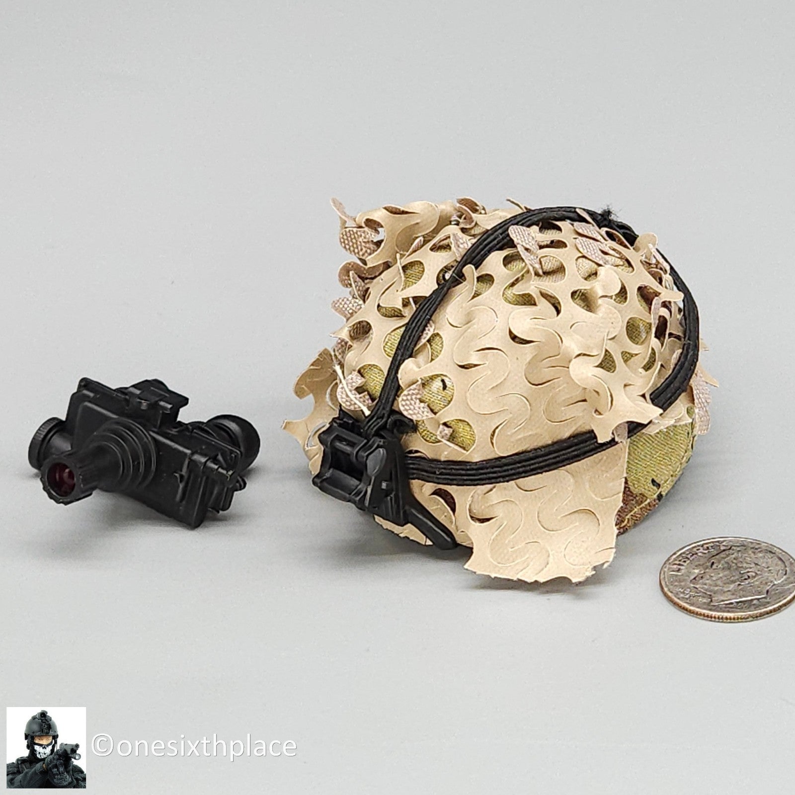 1:6 scale Dragon USMC Curtis Desert Camo Helmet w/ NVG for 12" Figures