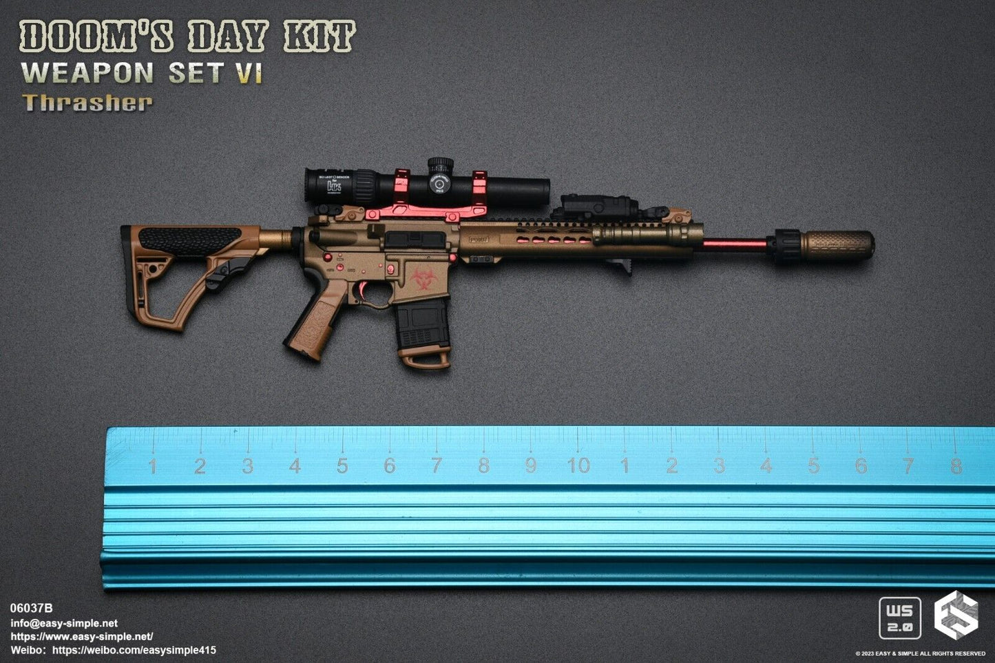 1:6 scale Easy & Simple Doom's Day Coyote Sig Pistol w/ Holster
