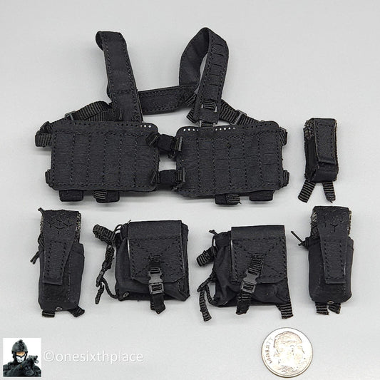 1:6 scale Easy & Simple PMC Weapon Specialist Black Chest Rig for 12" Figures