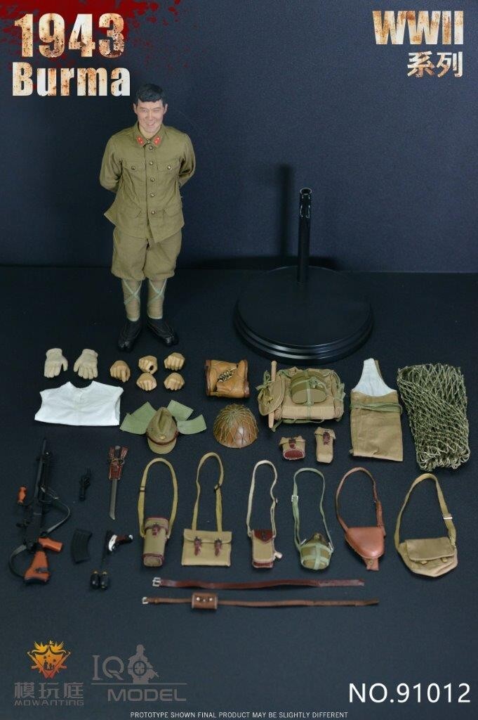 1:6 scale IQO Model WWII Japanese 1943 Burma 12" Figure 91012