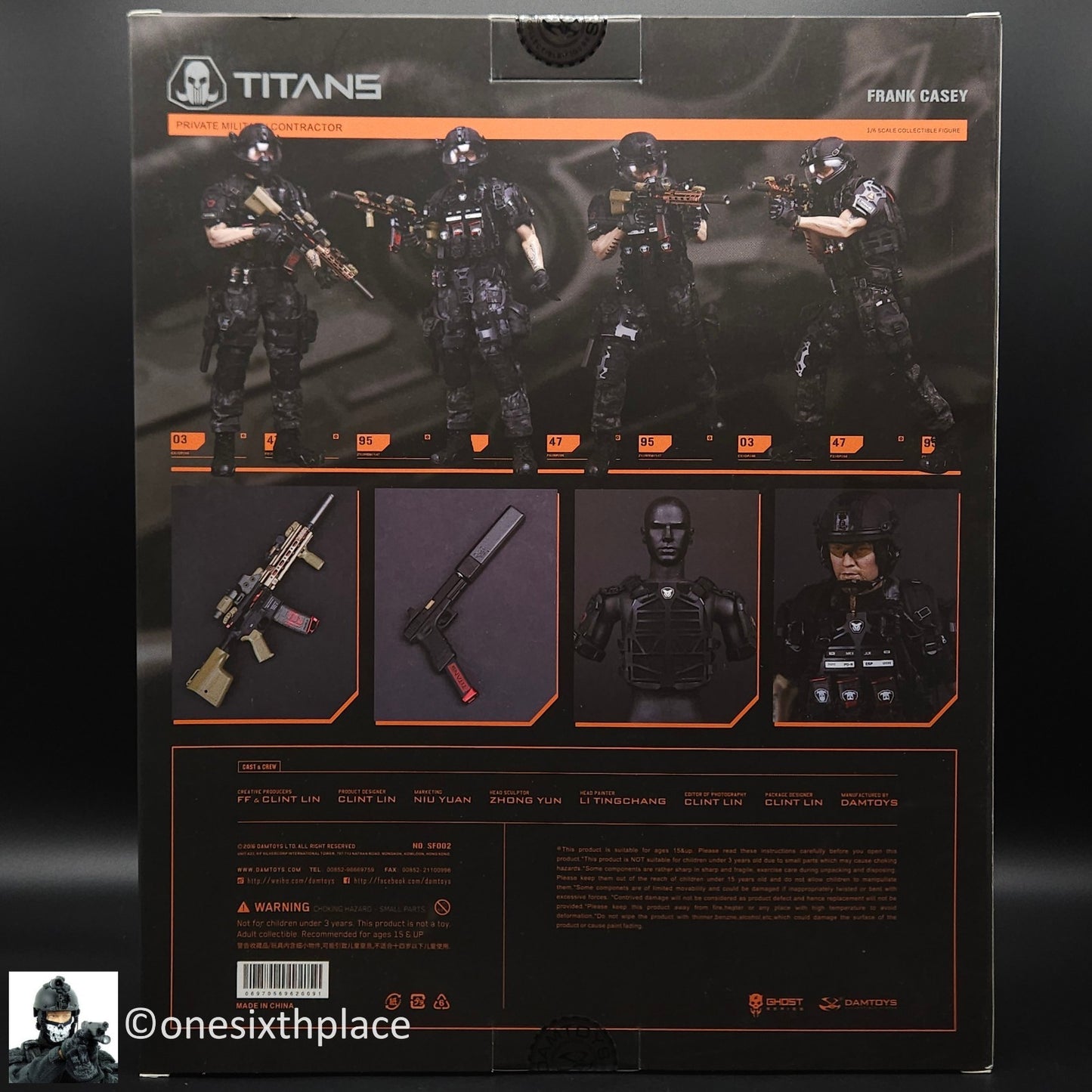 1:6 scale DamToys SF002 GHOST SERIES TITANS PMC Frank Casey 12" Figure