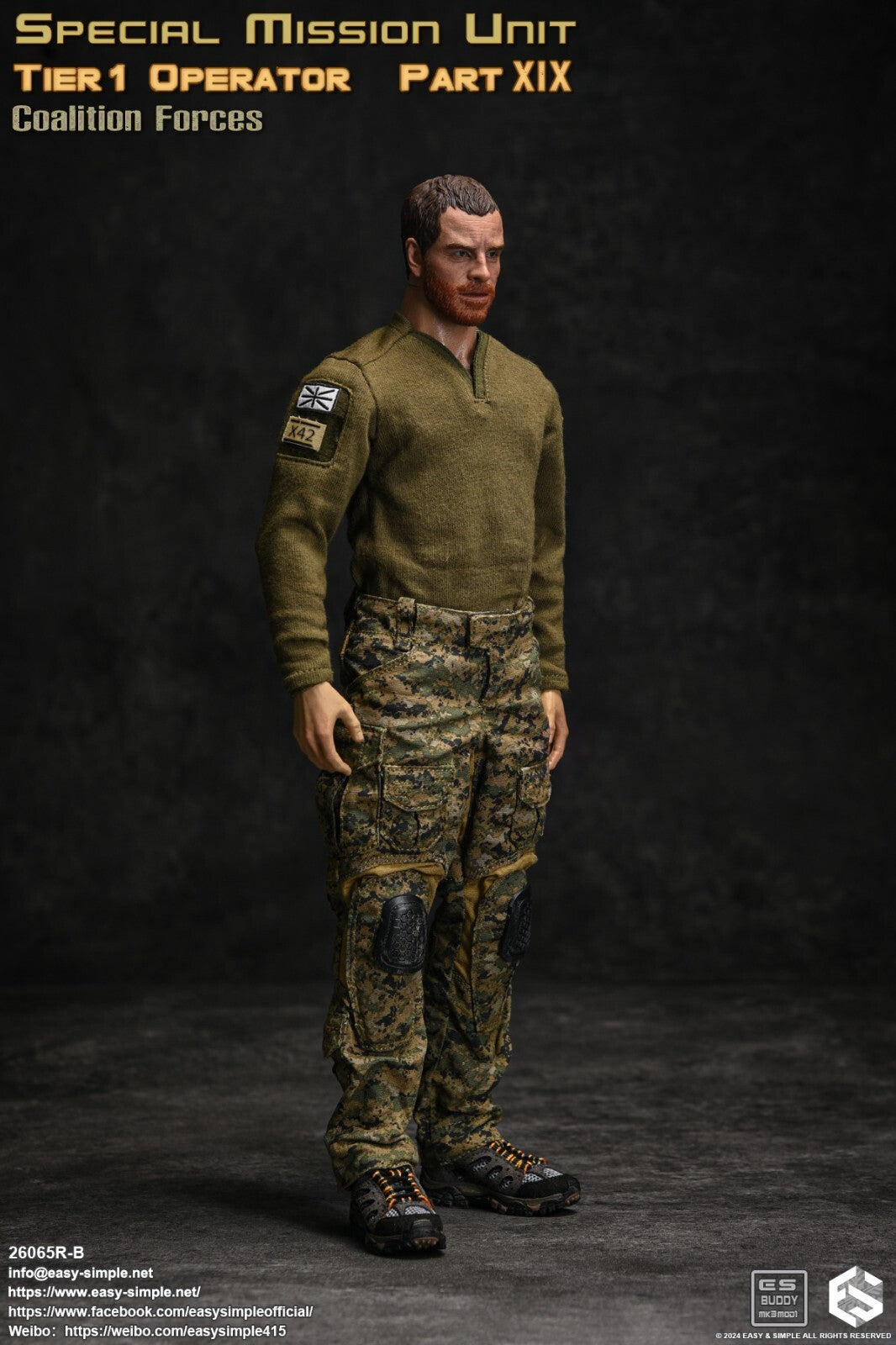 1:6 scale Easy & Simple Coalition Forces British SAS Multicam Jacket 12" Figures