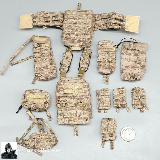 1:6 Mini Times Navy SEAL Team AOR1 NCPC Plate Carrier Pouch Set for 12" Figures