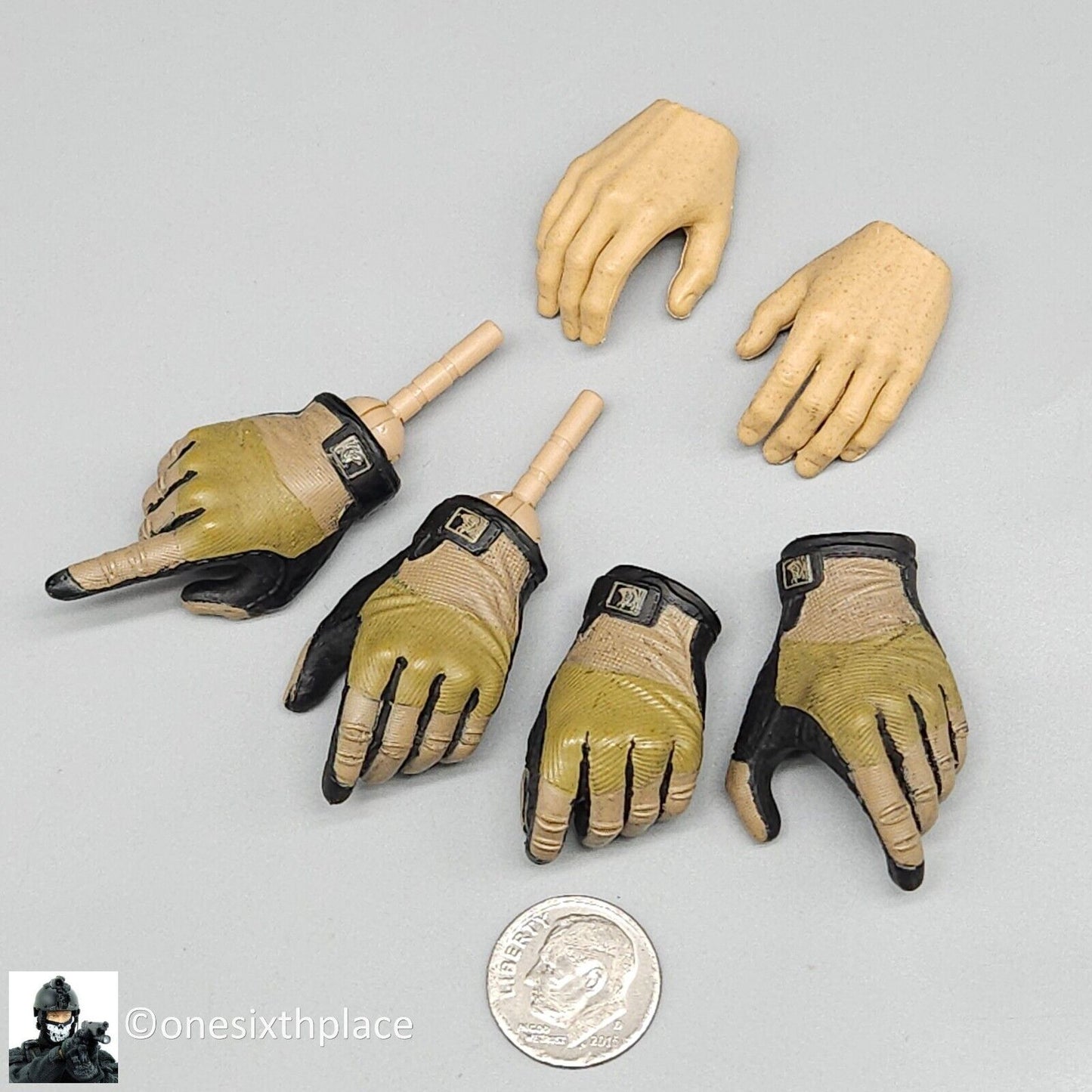 1:6 Easy & Simple 10th Special Forces Group Gloved Hands Set for 12" Figures