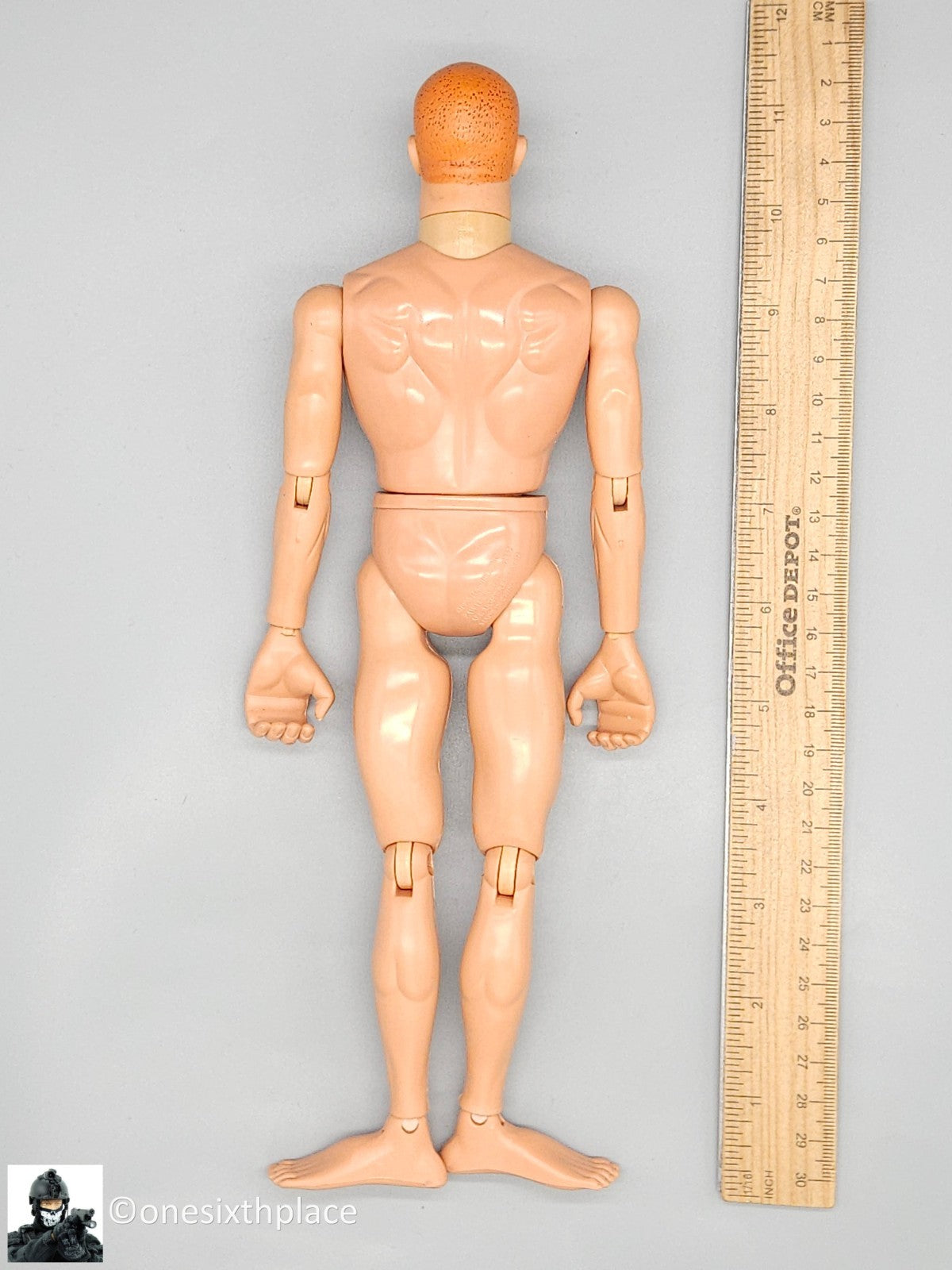 1:6 scale Hasbro GI Joe 1996 Male Nude Body Red Hair Green Eyes 12" Figure