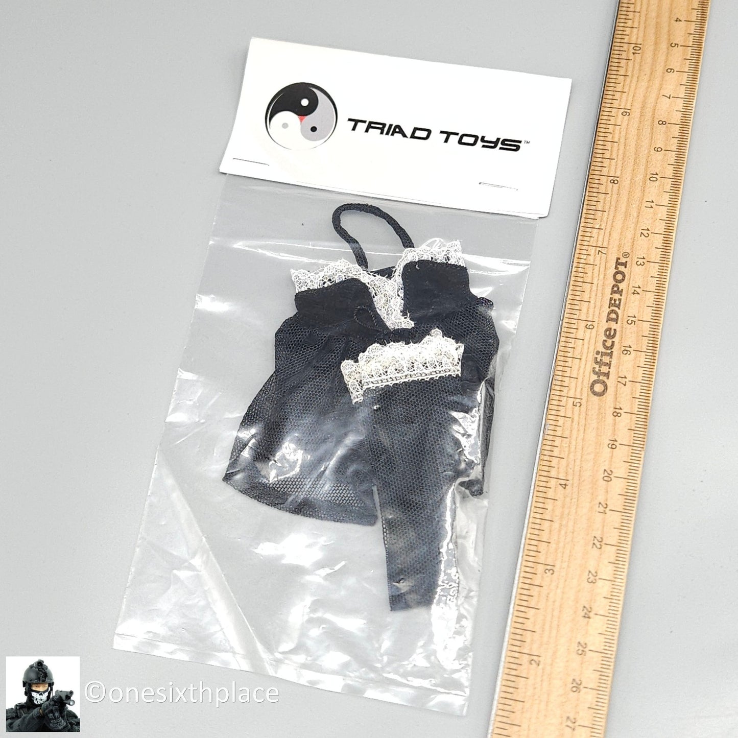 1:6 Triad Toys Female Lacie Babydoll Lingerie Set Black for 12" Figures