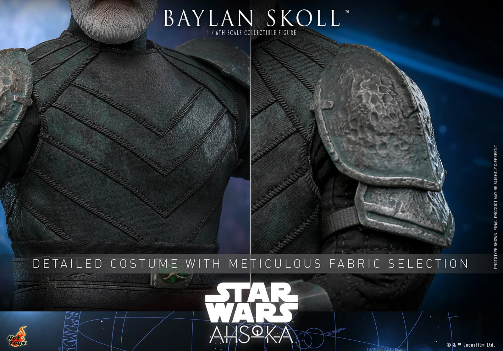 1:6 scale Hot Toys Star Wars Ahsoka Baylan Skoll 12" Action Figure TMS125