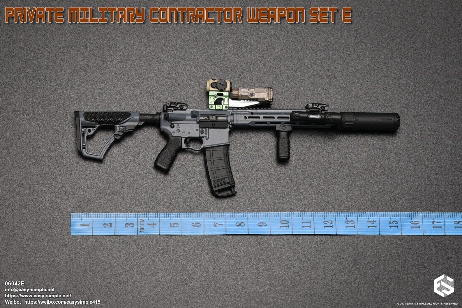 1:6 Easy & Simple Private Military Contractor Weapon Set E Ver. E for 12" Figure