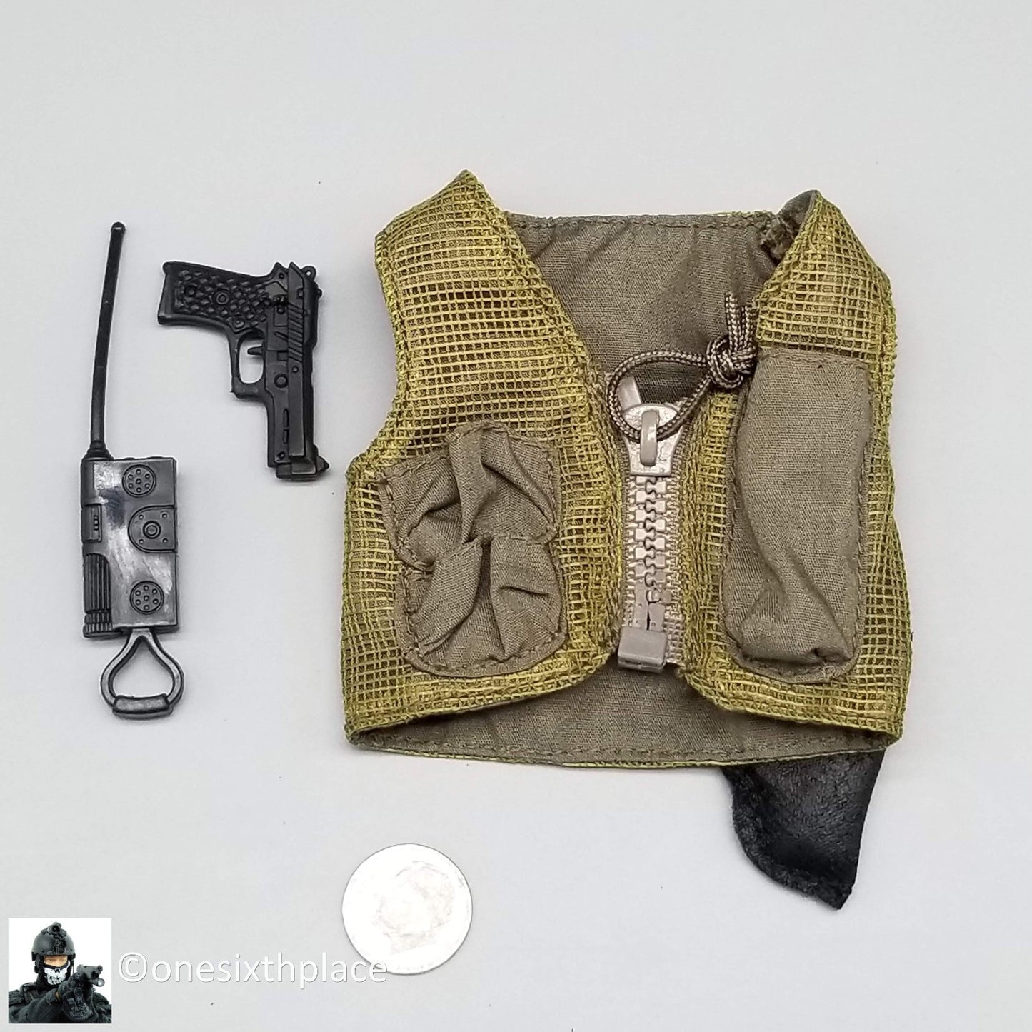 1:6 scale Hasbro US Army Female Helicopter Pilot Survival Vest 12" Figures