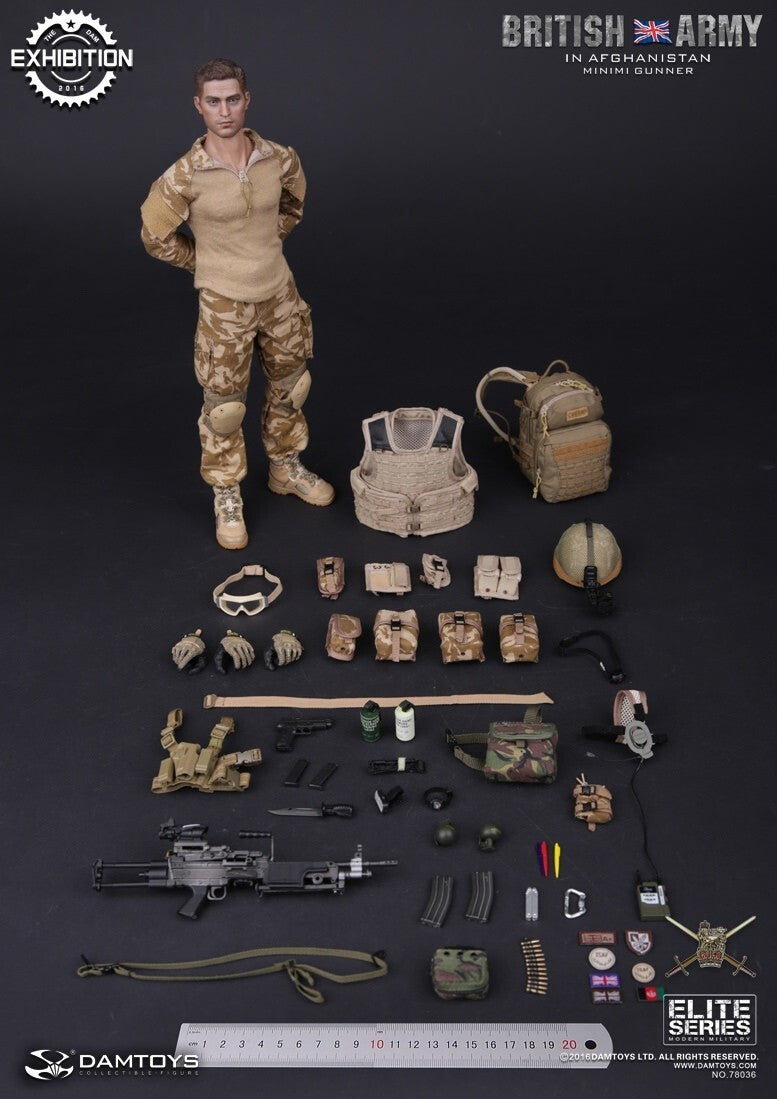 1:6 scale Damtoys British Army Minimi Gunner Osprey Assault Body Armor Vest