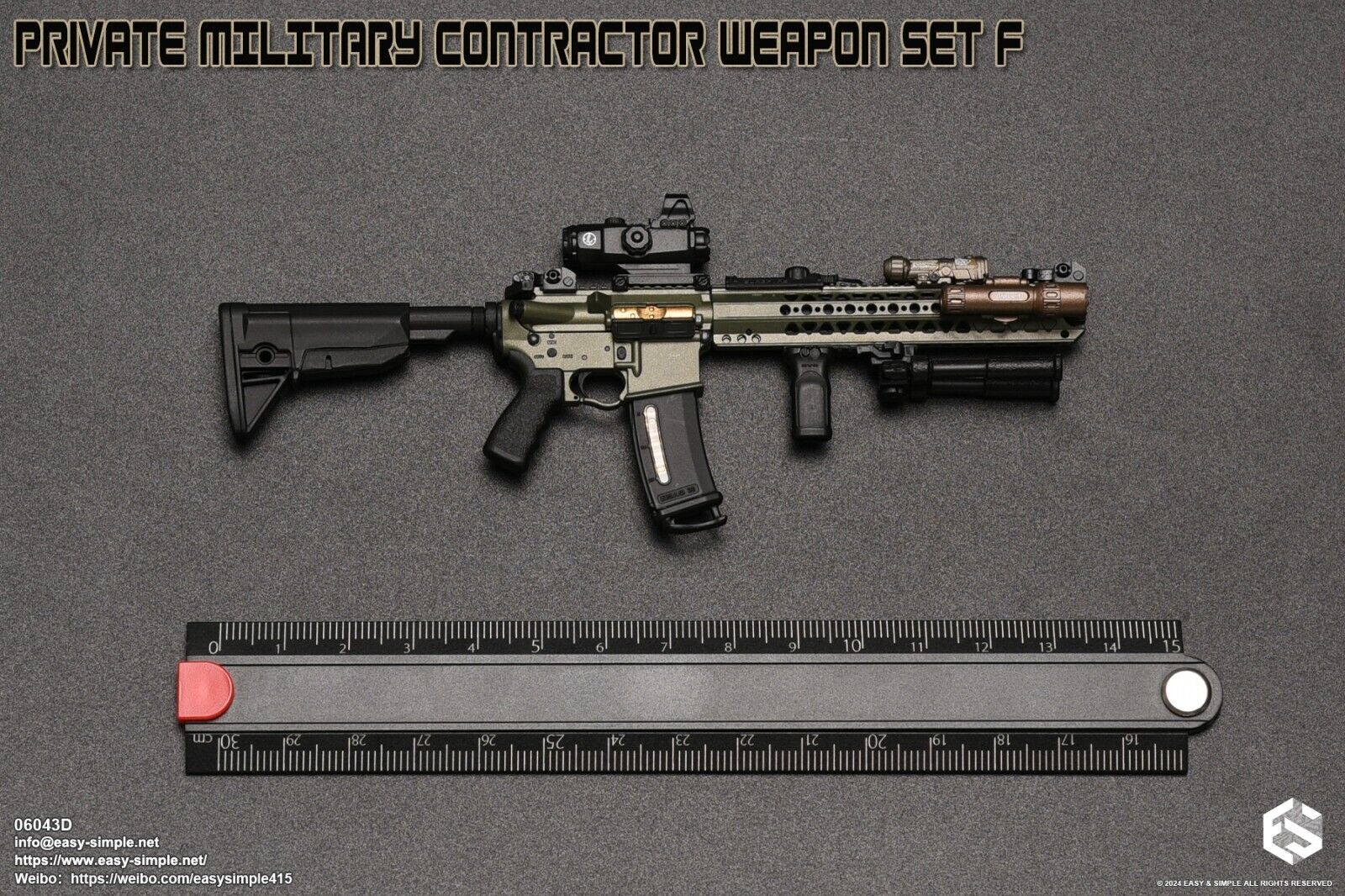 1:6 Easy & Simple Private Military Contractor Weapon Set F Ver. D for 12" Figure