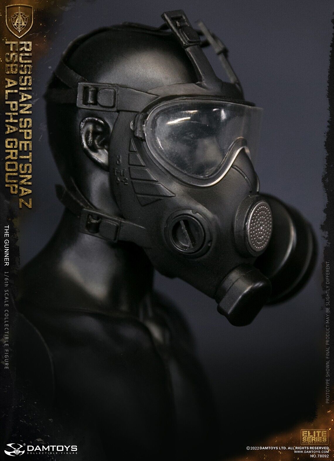 1:6 scale DamToys Russian Spetsnaz FSB Alpha Group Gunner Gas Mask