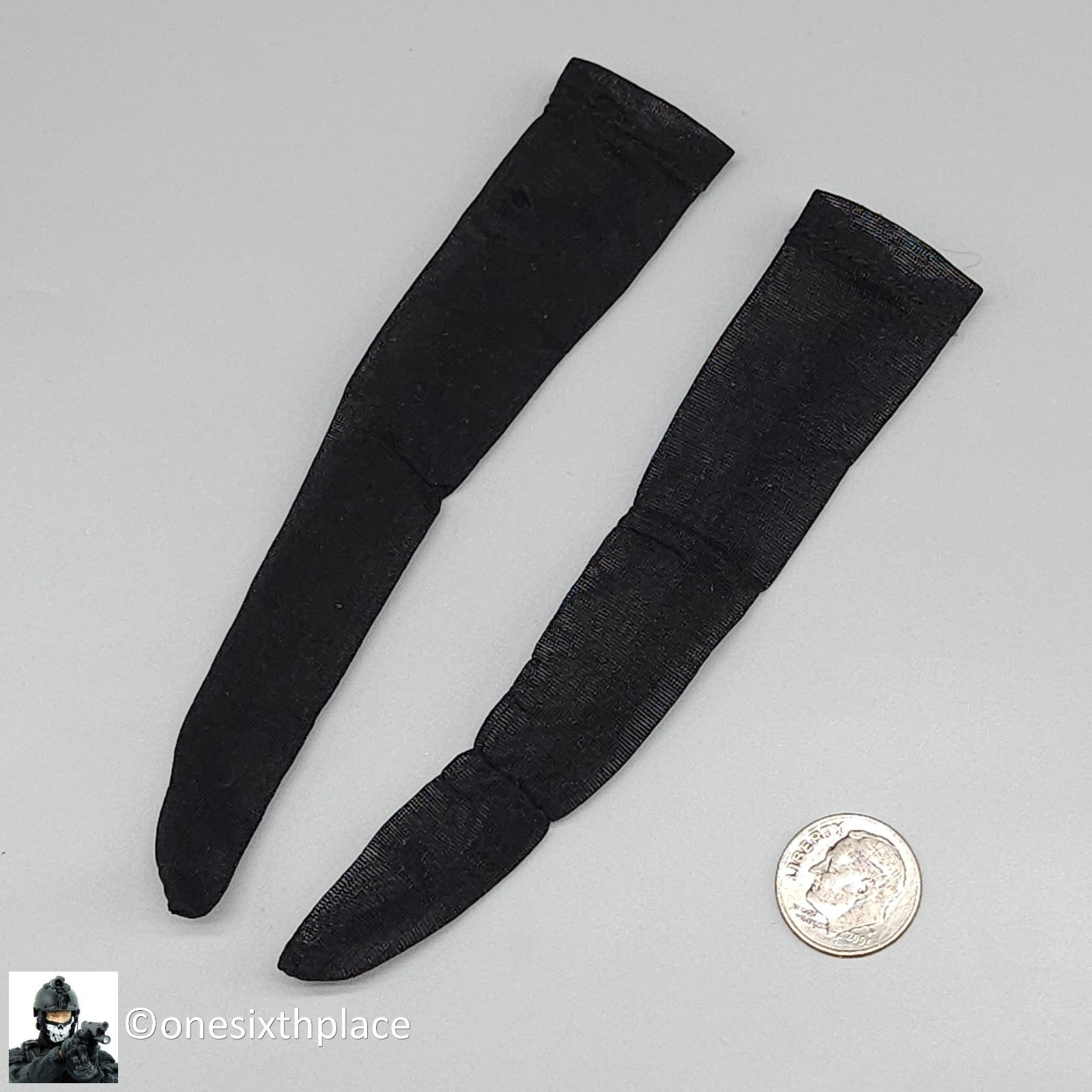 1:6 Very Cool Female Black Knee High Stockings Torn for 12" Figures