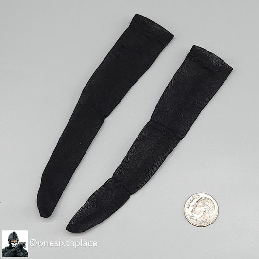 1:6 Very Cool Female Black Knee High Stockings Torn for 12" Figures