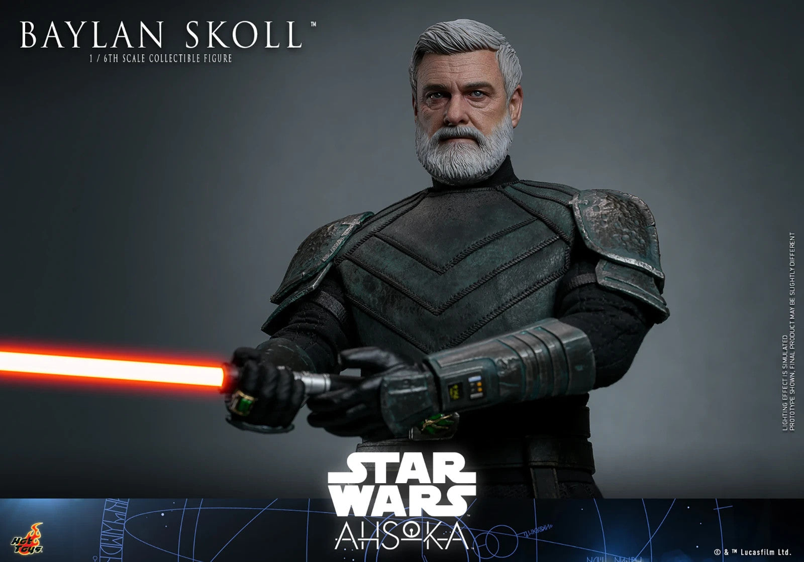 1:6 scale Hot Toys Star Wars Ahsoka Baylan Skoll 12" Action Figure TMS125