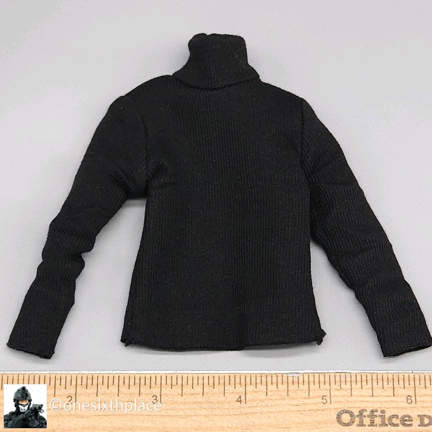 1:6 scale Flagset Serbia Sniper Mens Black Turtleneck Shirt for !2" Figures