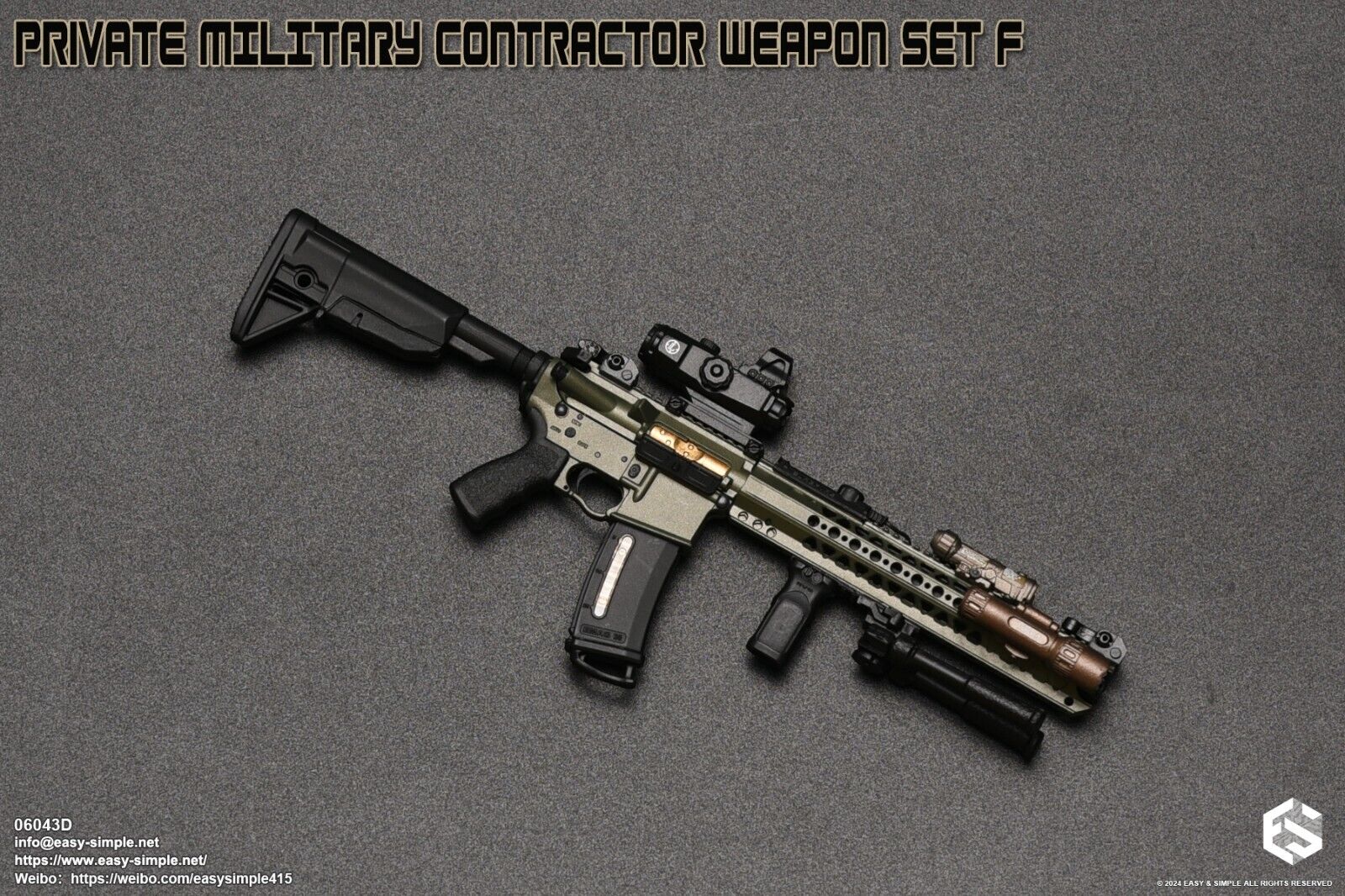 1:6 Easy & Simple Private Military Contractor Weapon Set F Ver. D for 12" Figure