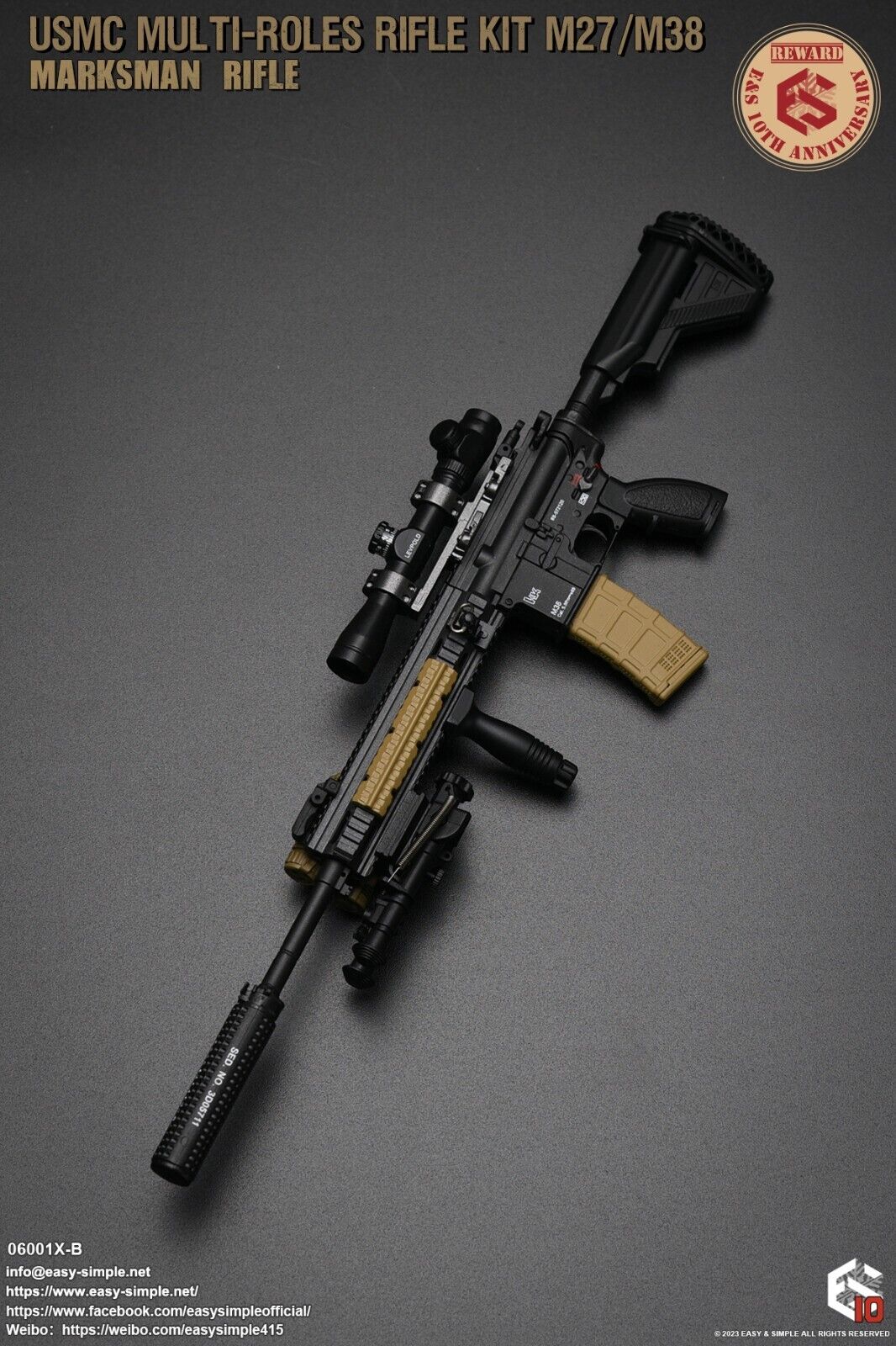 1:6 Easy & Simple 10th Anniversary Weapon Set USMC M27 / M38 Marksman Rifle