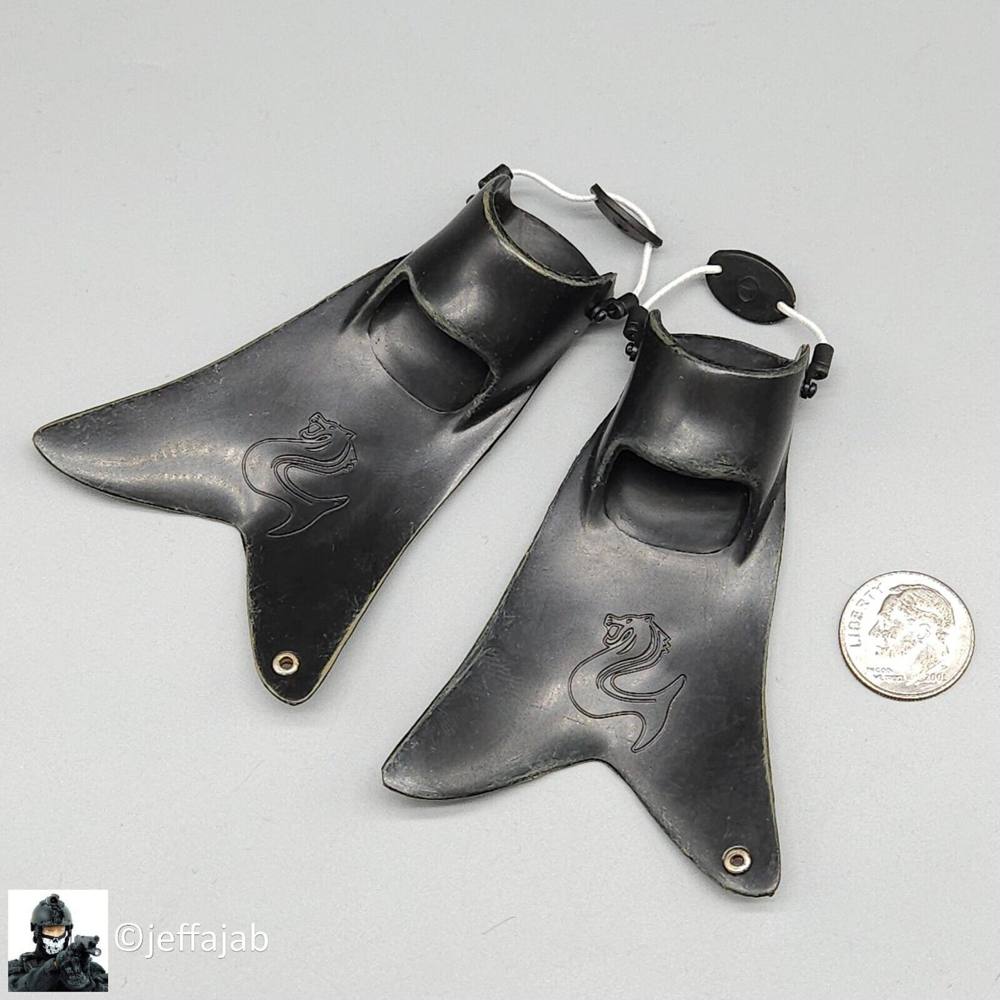 1:6 Hot Toys Navy SEAL UDT SCUBA Diving Fins for 12" Figures