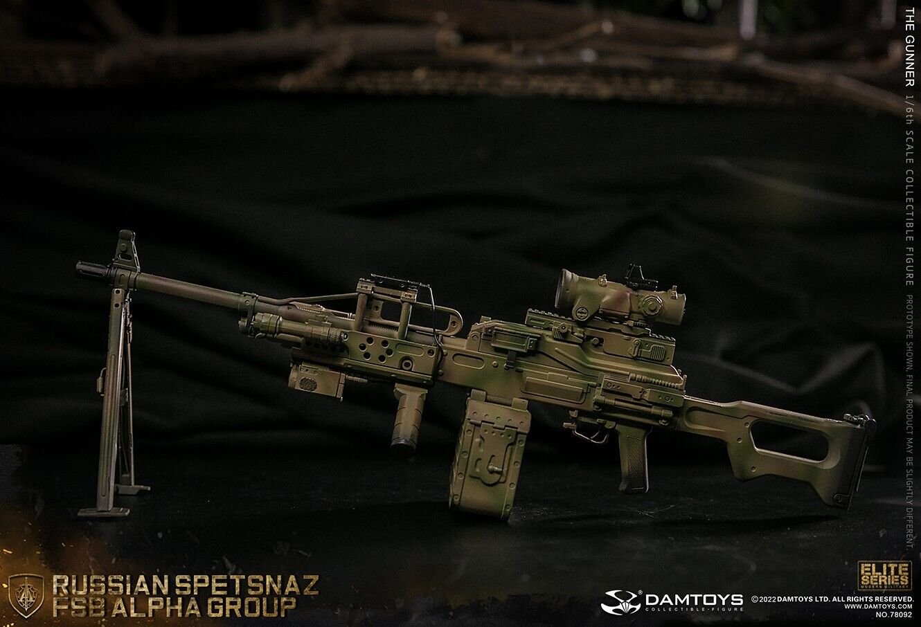 1:6 DamToys Russian Spetsnaz FSB Alpha Group Gunner PKP Machine Gun Set