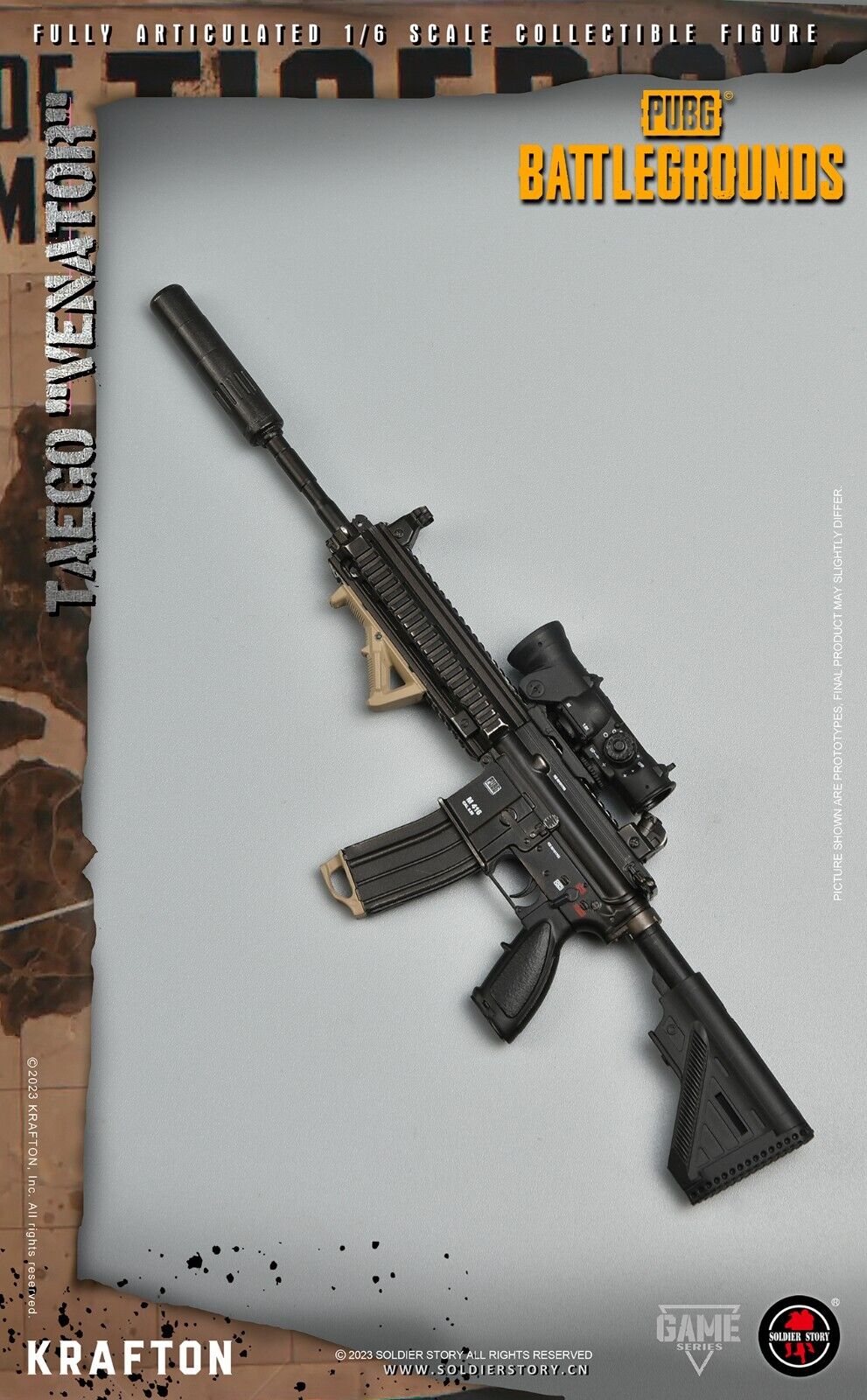 1:6 Soldier Story PUBG Battlegrounds Female Taego HK416 Rifle Set