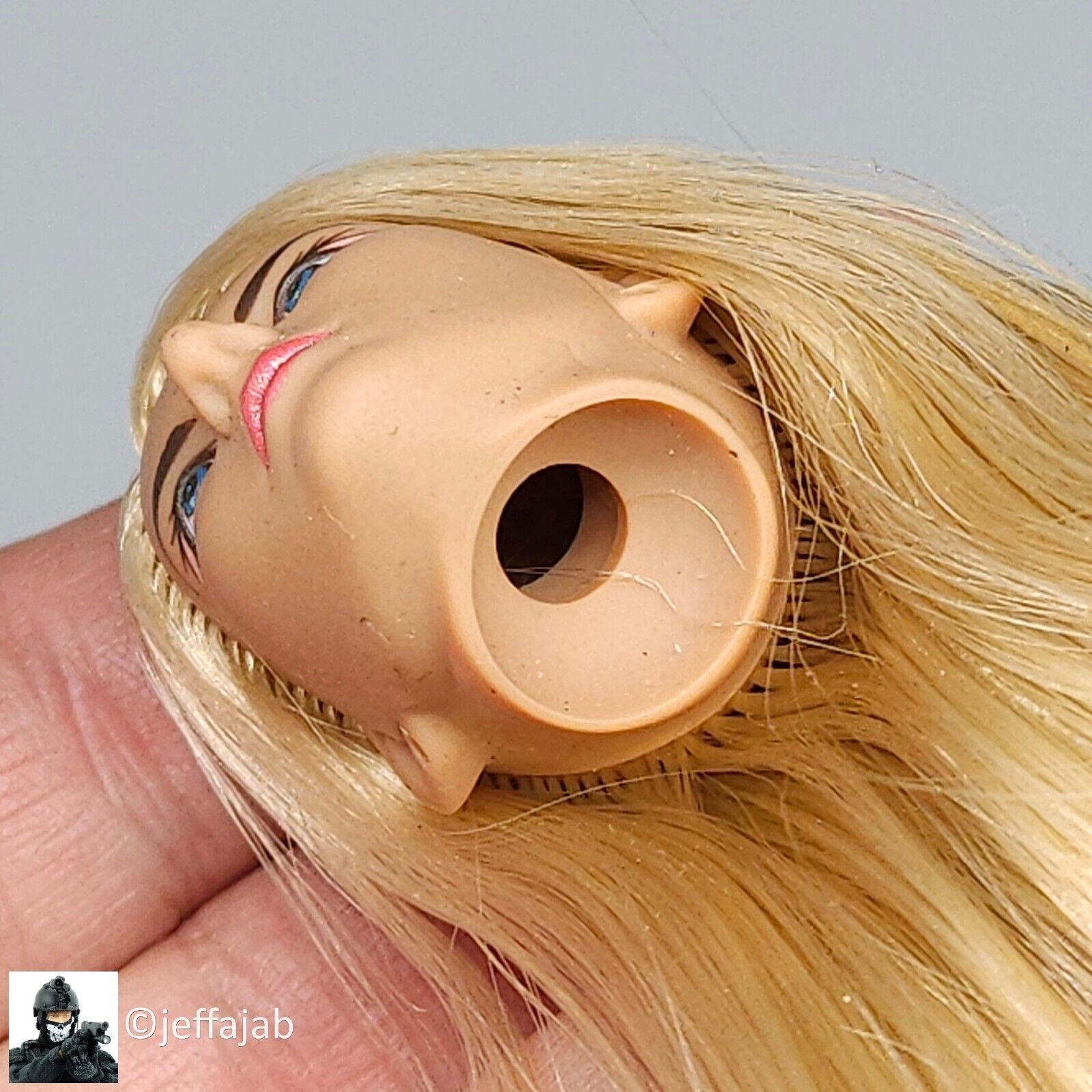 1:6 scale BBI Cy Girl Female Long Blond Hair Head Sculpt for 12" Figures Takara