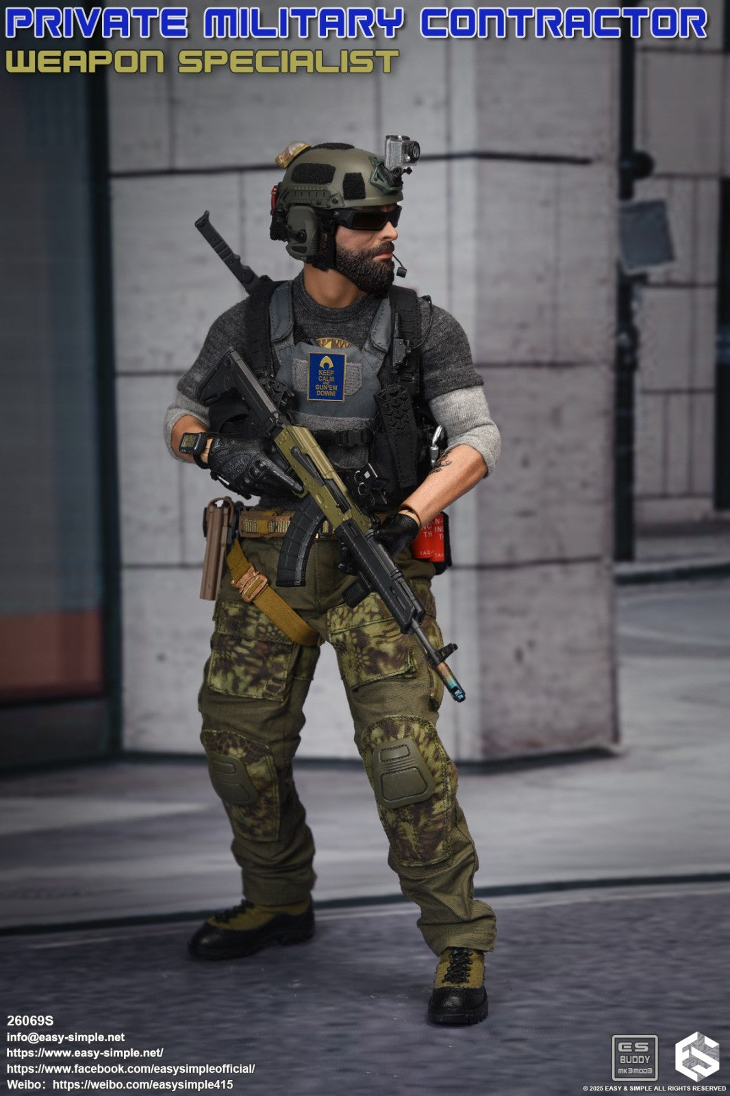 1:6 scale Easy & Simple PMC Weapon Specialist Sunglasses for 12" Figures