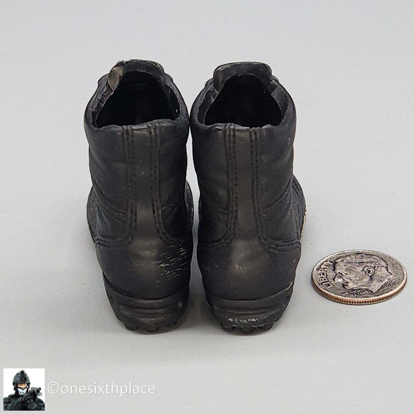 1:6 scale BBI Black Adidas Tactical Boots for 12" Figures SWAT Delta Force BHD