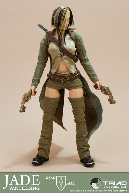 1:6 scale Triad Toys Dead Cell Jade Van Helsing Female Black Biker Boots