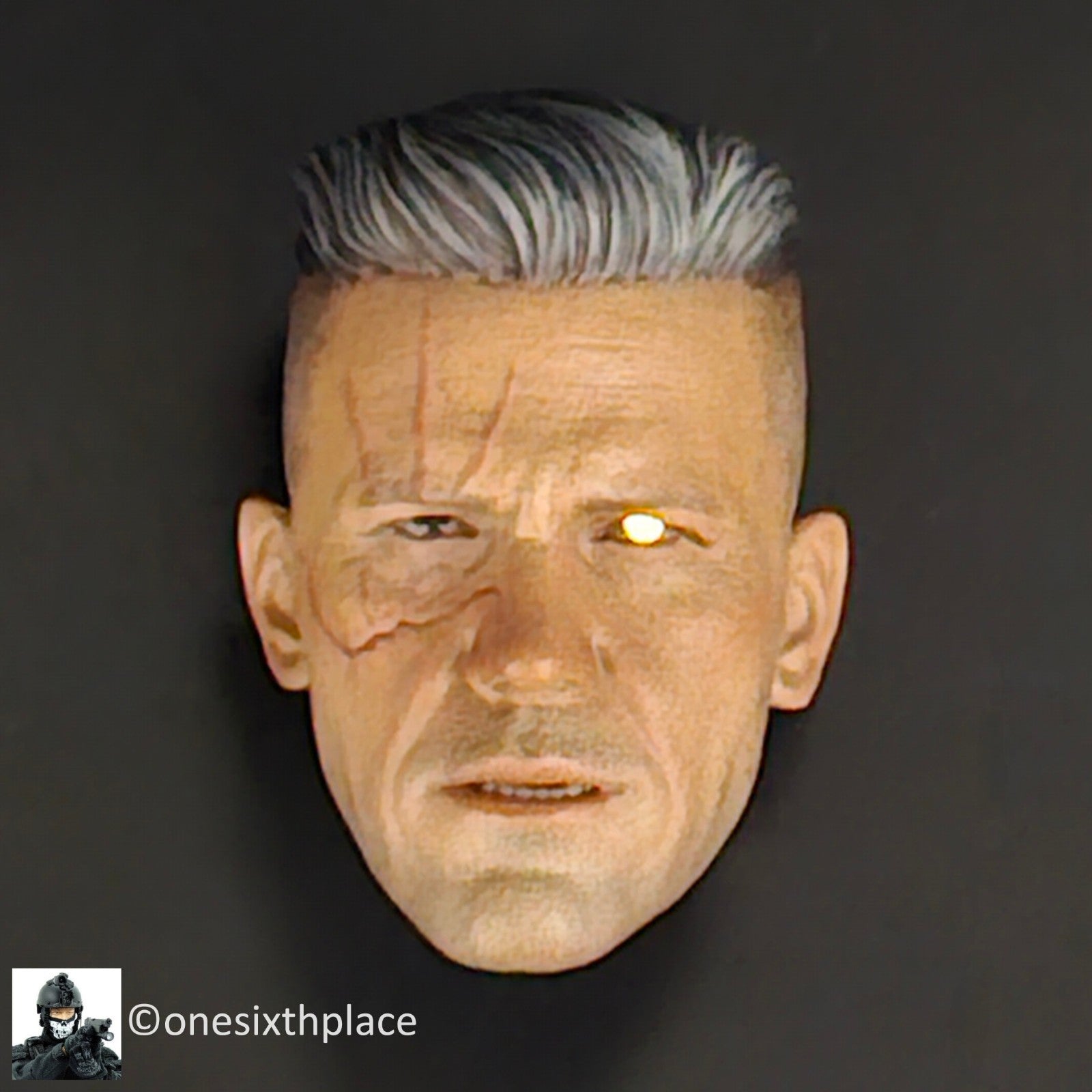 1:6 scale Hot Toys Deadpool 2 Cable Josh Brolin Light Up Head Sculpt MMS583