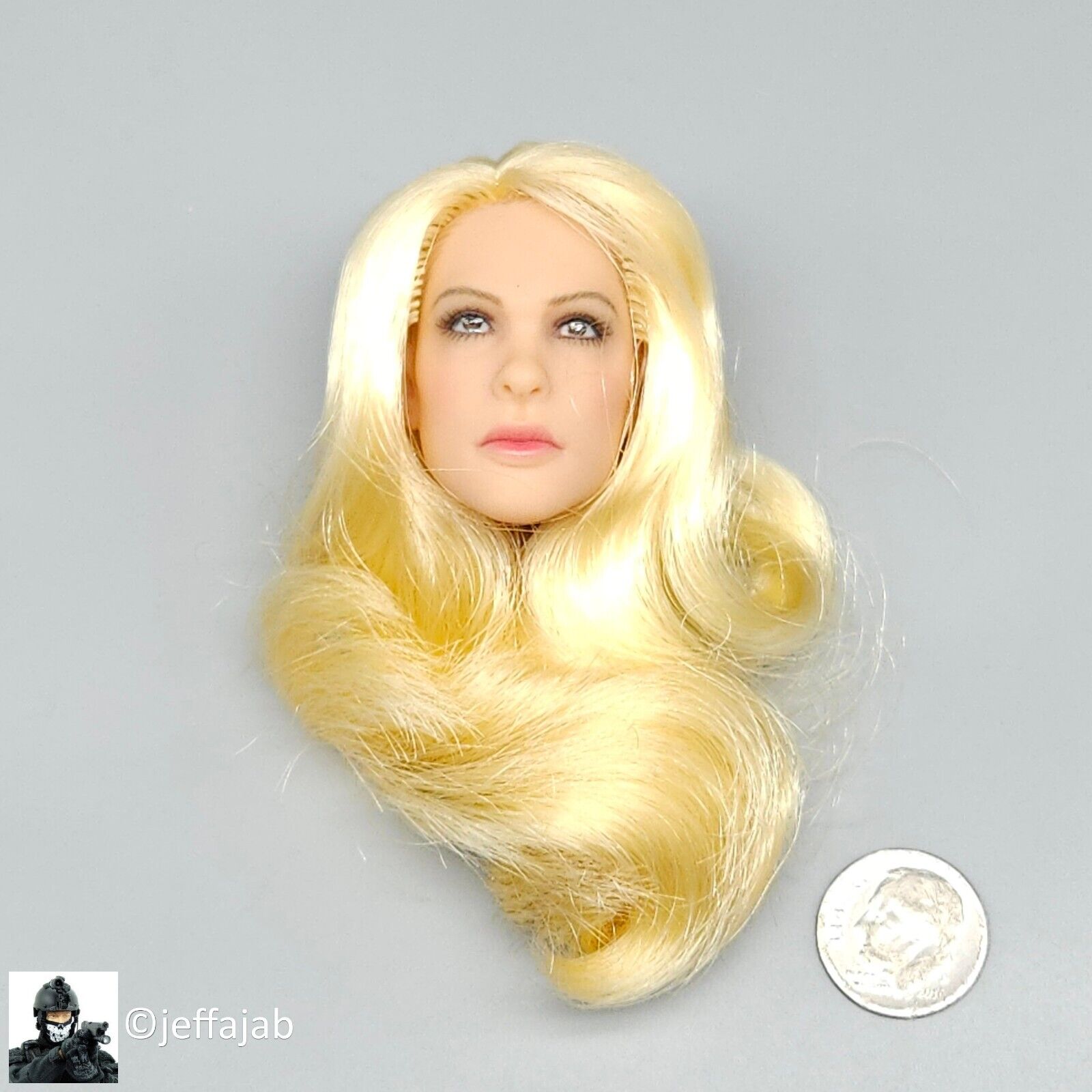 1:6 Triad Toys Female Head Sculpt Series 3 Amber Blond Hair for 12" Figures
