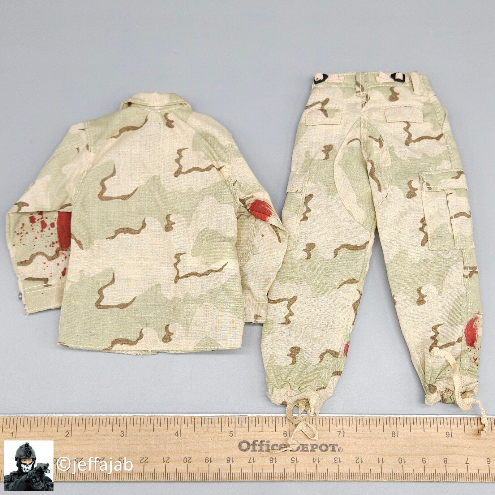 1:6 Dragon Danny McKnight Desert Camo Uniform (Bloodied) for 12" Figures