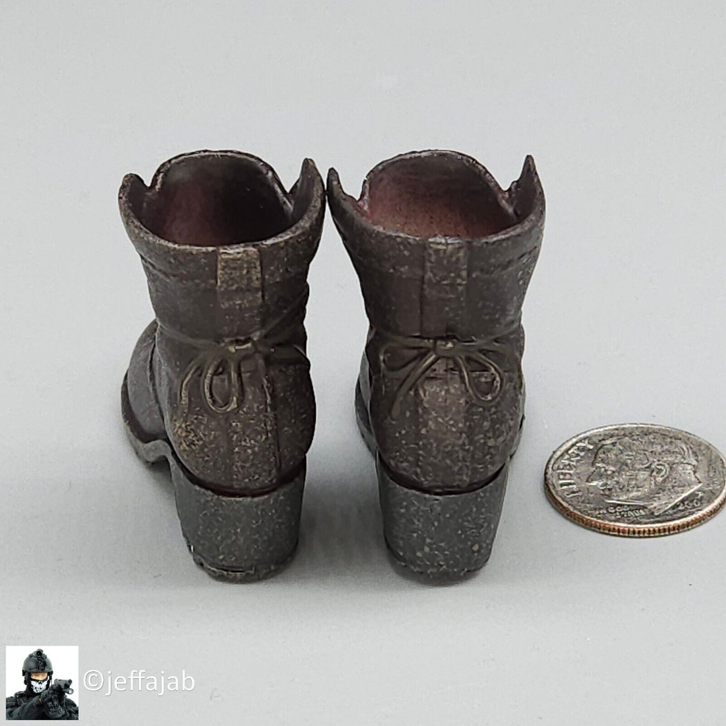 1:6 scale Female Brown Low Boots (Peg Type) for 12" Figures Scarlet Witch
