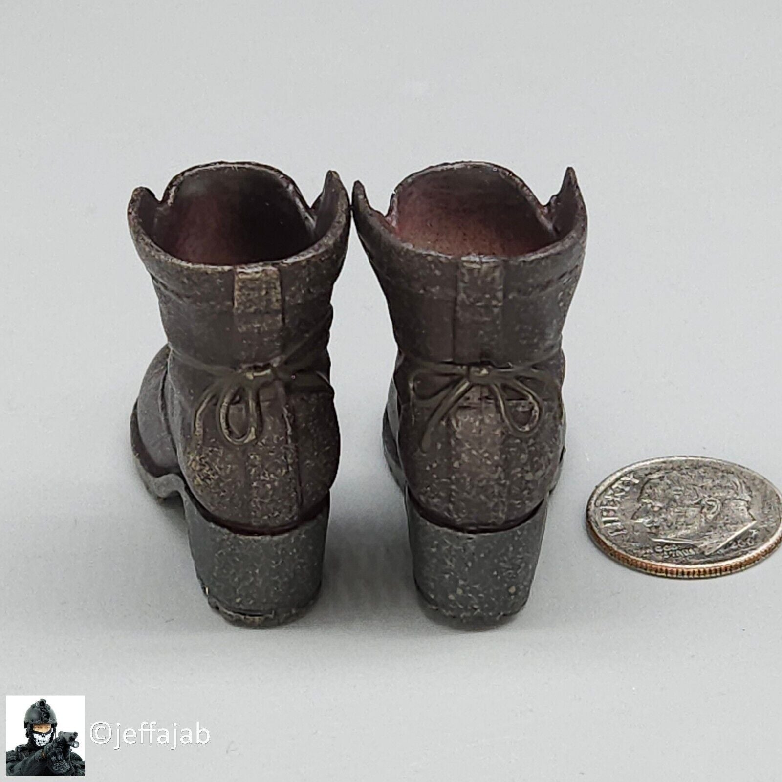 1:6 scale Female Brown Low Boots (Peg Type) for 12" Figures Scarlet Witch
