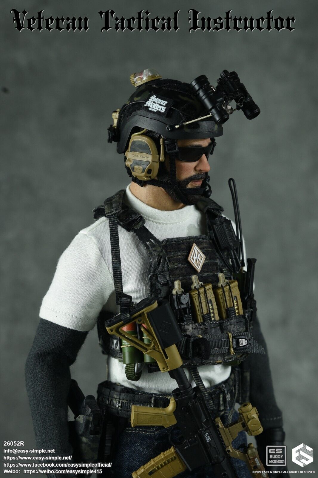 1:6 Easy & Simple Veteran Tactical Instructor MCB Baseball Cap for 12" Figures