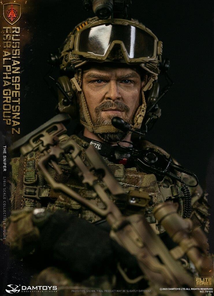 1:6 scale DamToys Russian Spetsnaz FSB ALPHA Group Sniper 12" Figure 78100