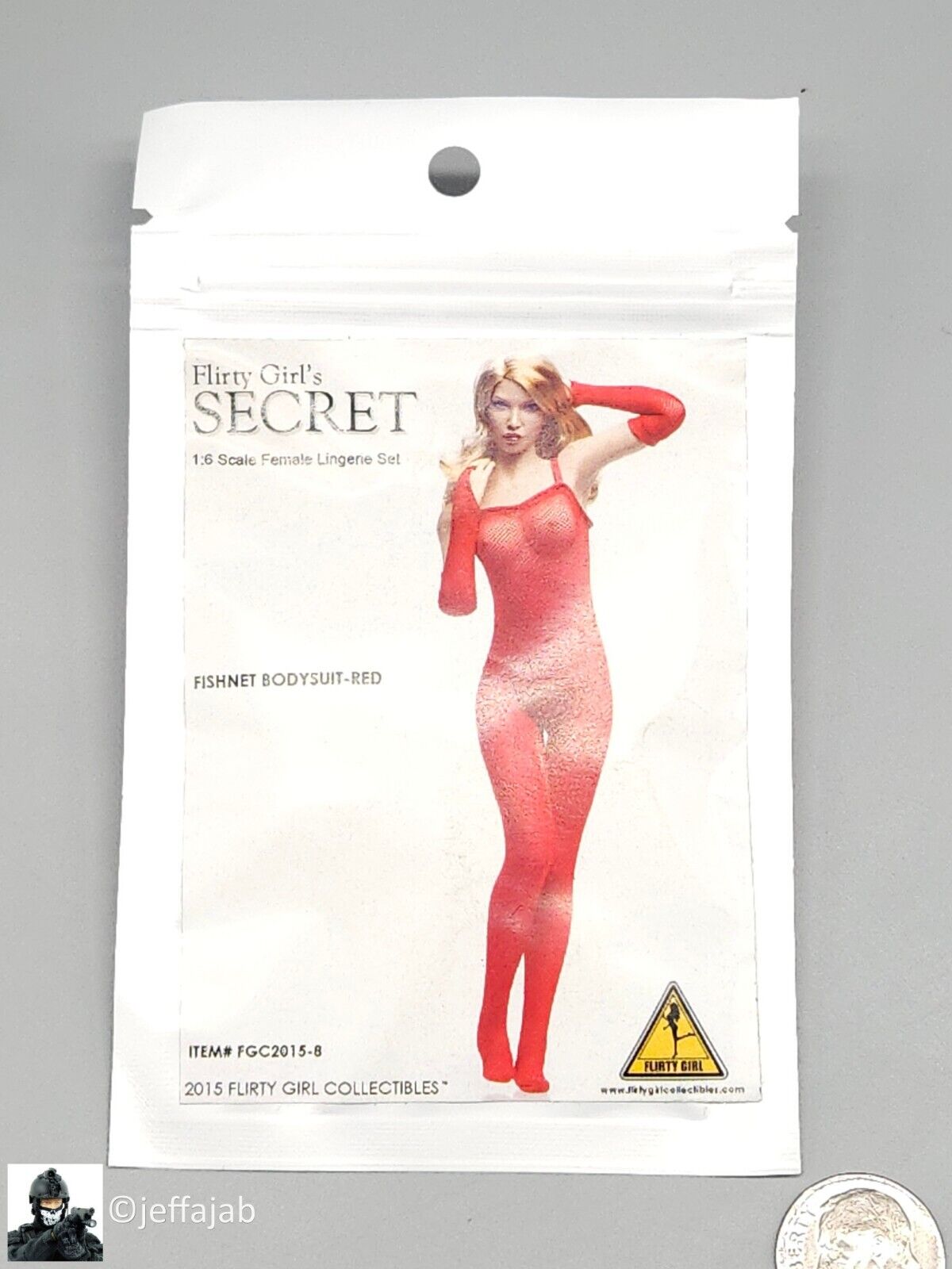 1:6 Flirty Girl Secret Female Red Fishnet Bodysuit Lingerie for 12" Figures